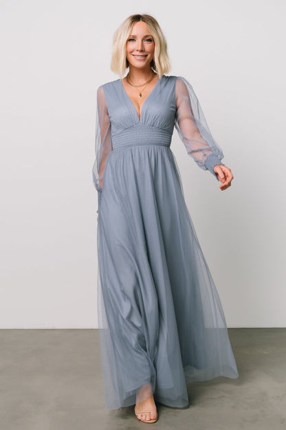 Layla Tulle Maxi Dress | Whisper Blue - Baltic Born