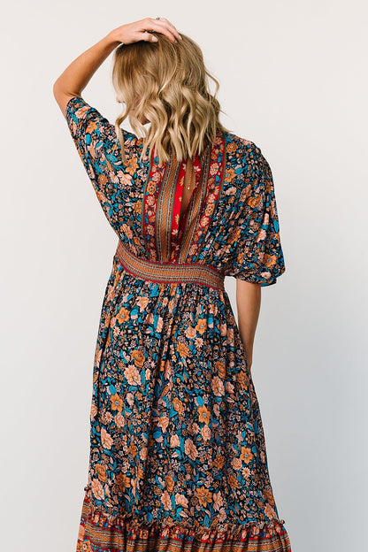 Leeanne Midi Dress | Navy Multi Floral - Baltic Born