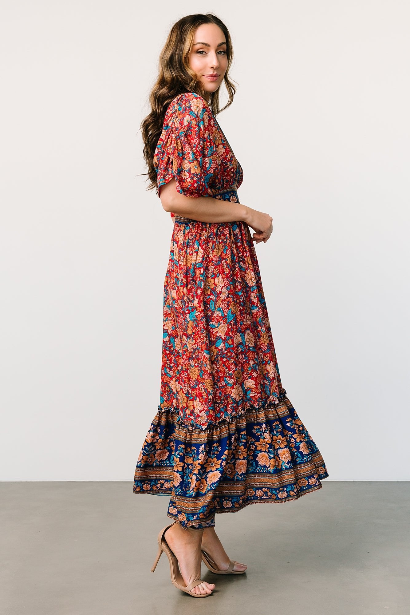 Leeanne Midi Dress | Navy Multi Floral | Baltic Born