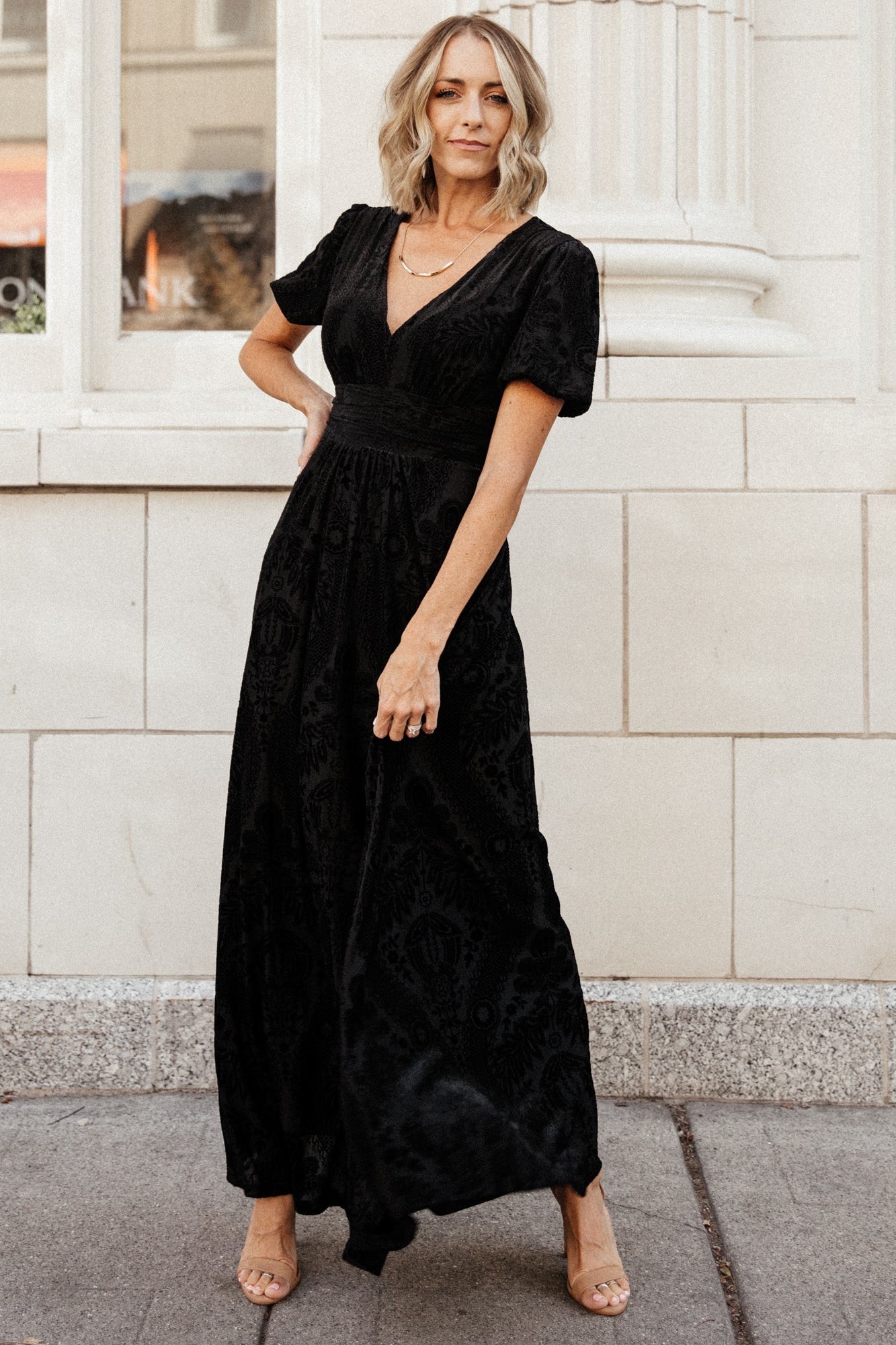 Leslie Velvet Maxi Dress | Black - Baltic Born