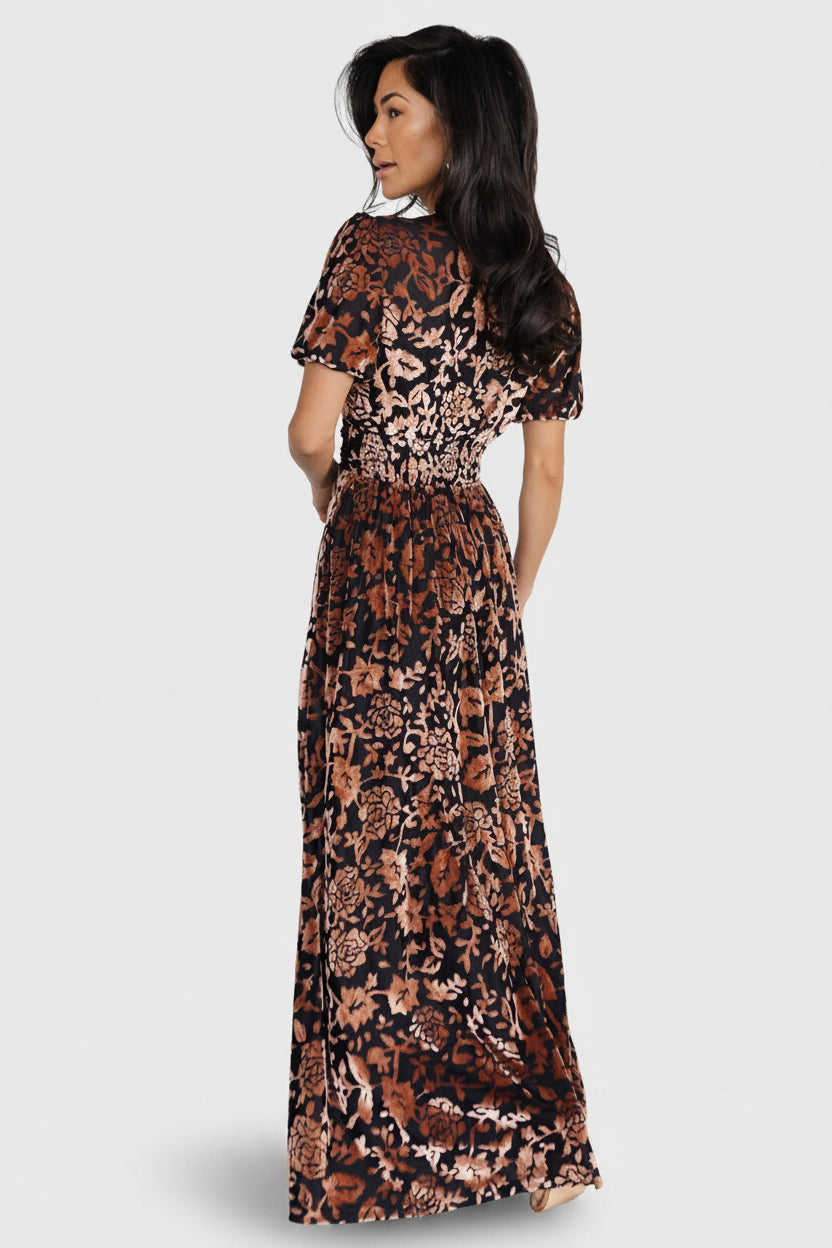 Leslie Velvet Maxi Dress | Black + Bronze Leslie Velvet Maxi Dress | Black + Bronze
