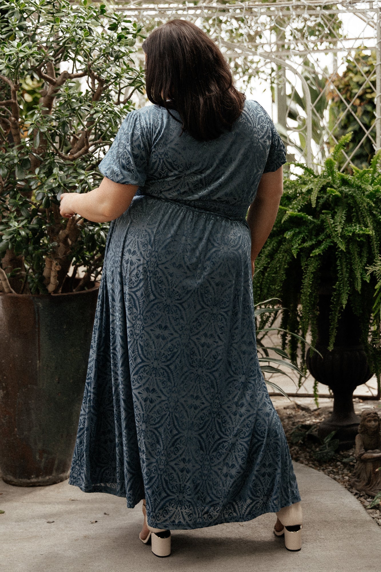 Leslie Velvet Maxi Dress | Blue - Baltic Born