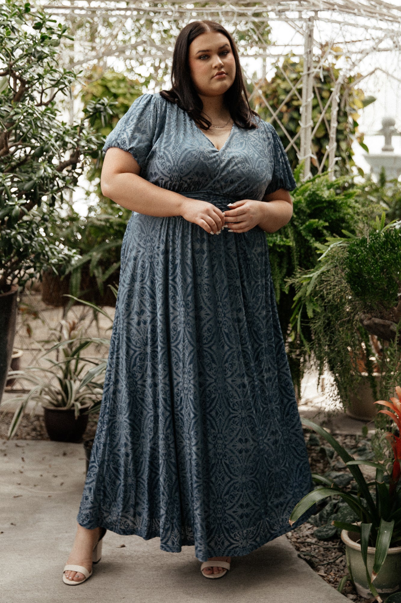 Leslie Velvet Maxi Dress | Blue - Baltic Born