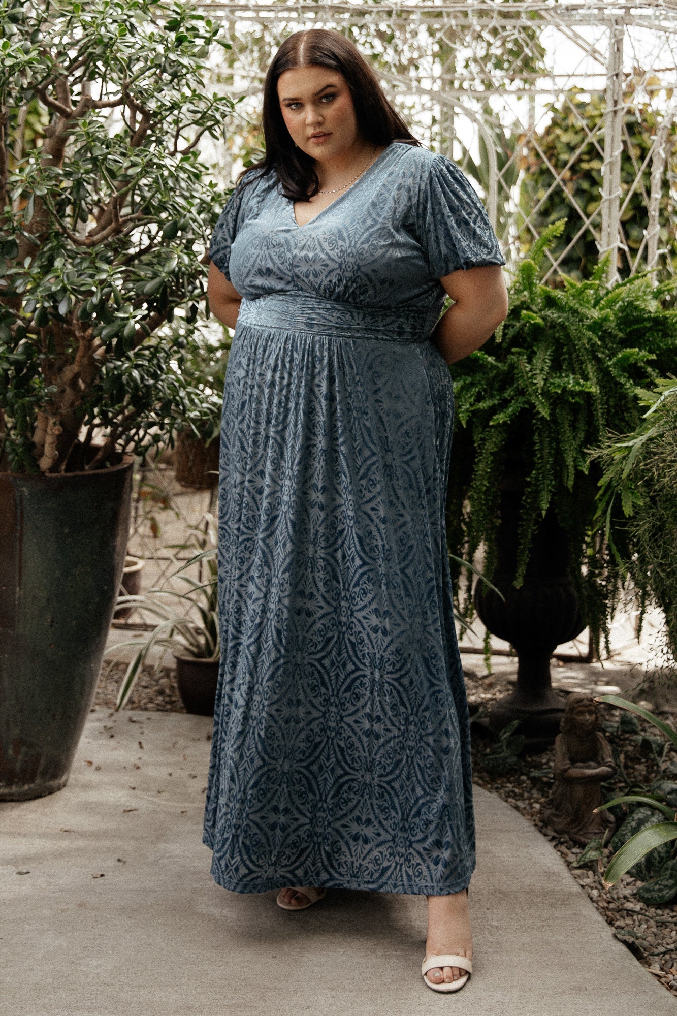 Leslie Velvet Maxi Dress | Blue - Baltic Born