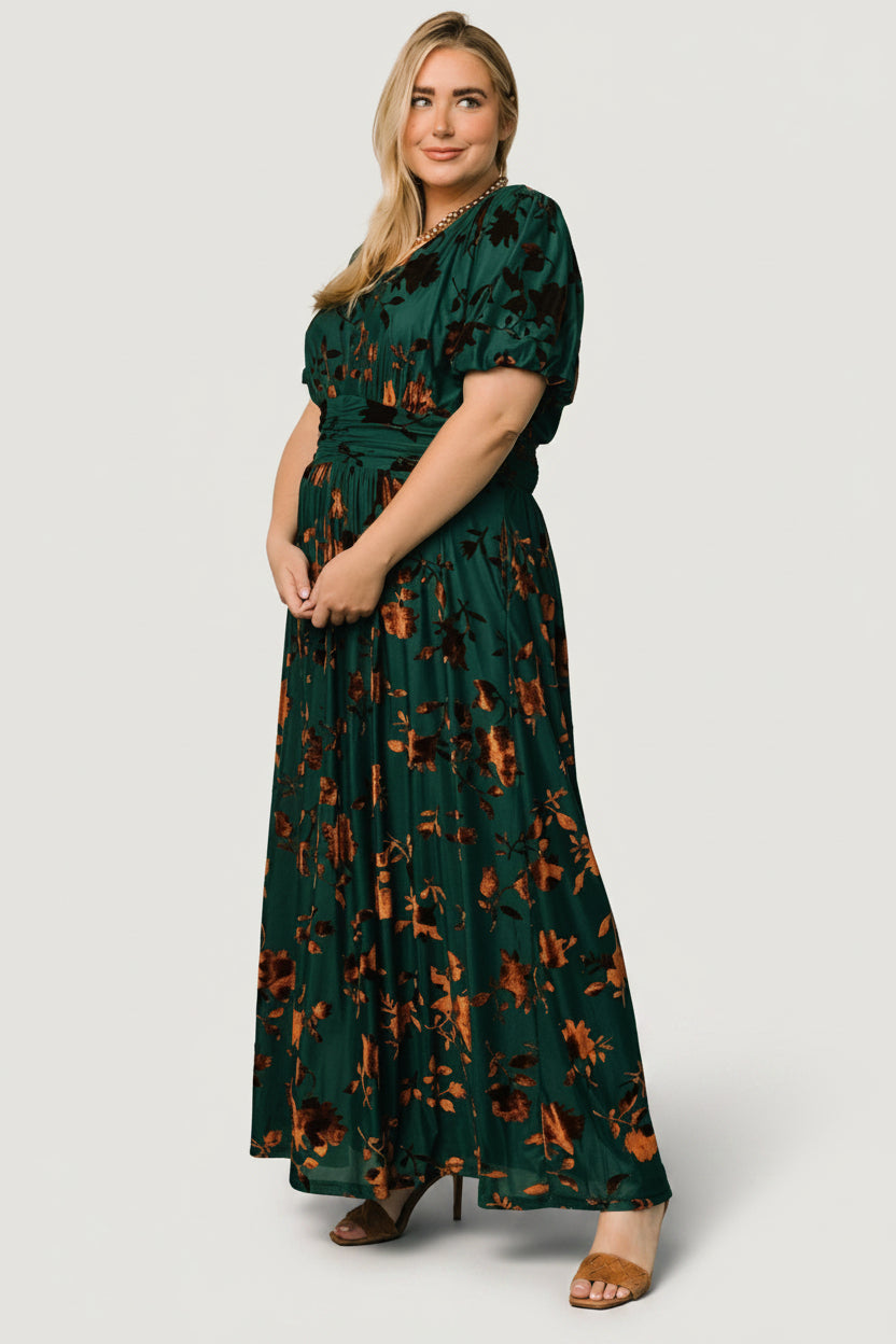 Leslie Velvet Maxi Dress | Bronze + Jade – Baltic Born