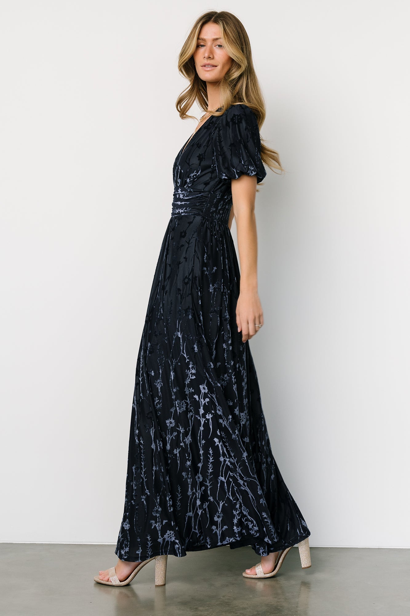 Leslie Velvet Maxi Dress | Deep Blue - Baltic Born