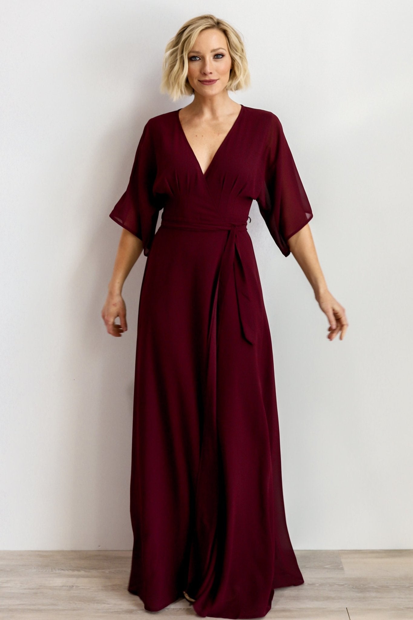 Lilly Wrap Maxi Dress | Burgundy | Baltic Born