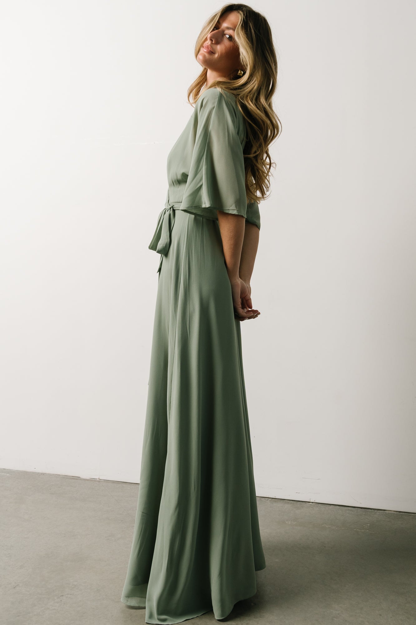 Lilly Wrap Maxi Dress | Dusty Sage - Baltic Born