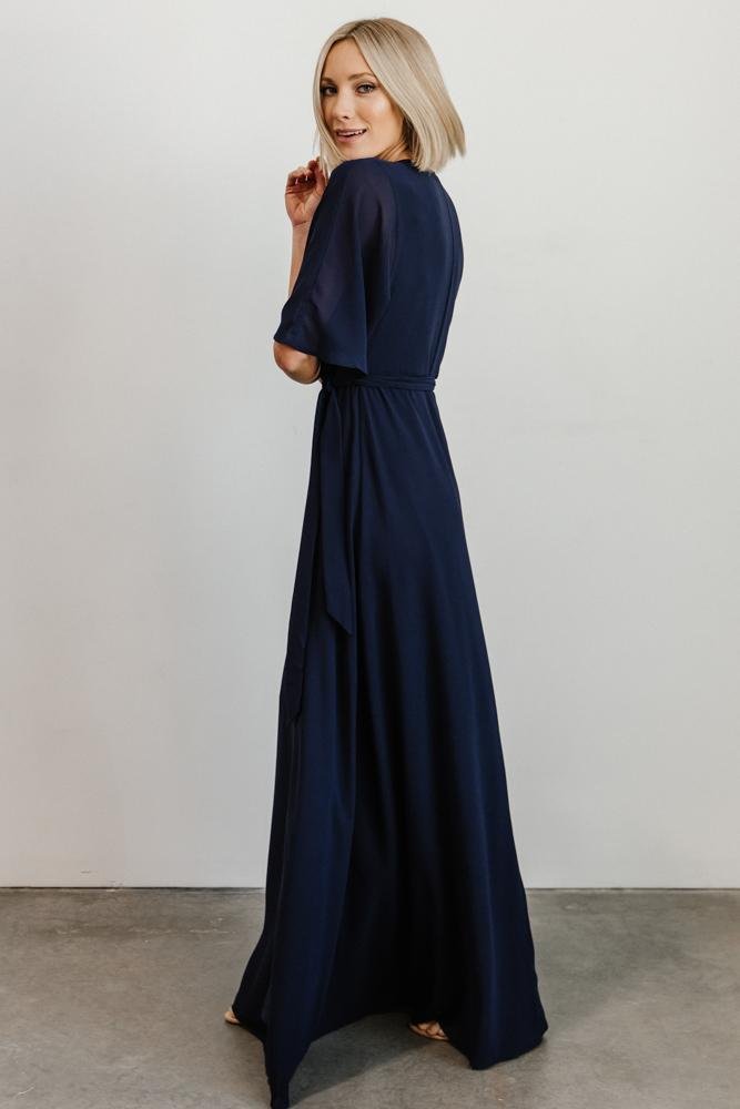 Lilly Wrap Maxi Dress | Dusty Blue | Baltic Born