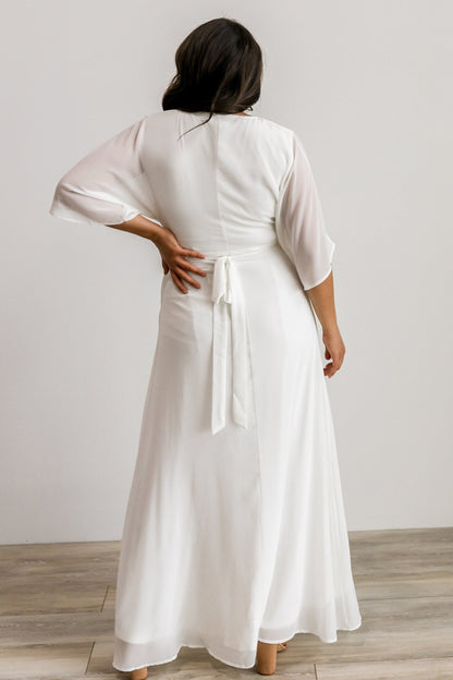 Lilly Wrap Maxi Dress | Off White - Baltic Born