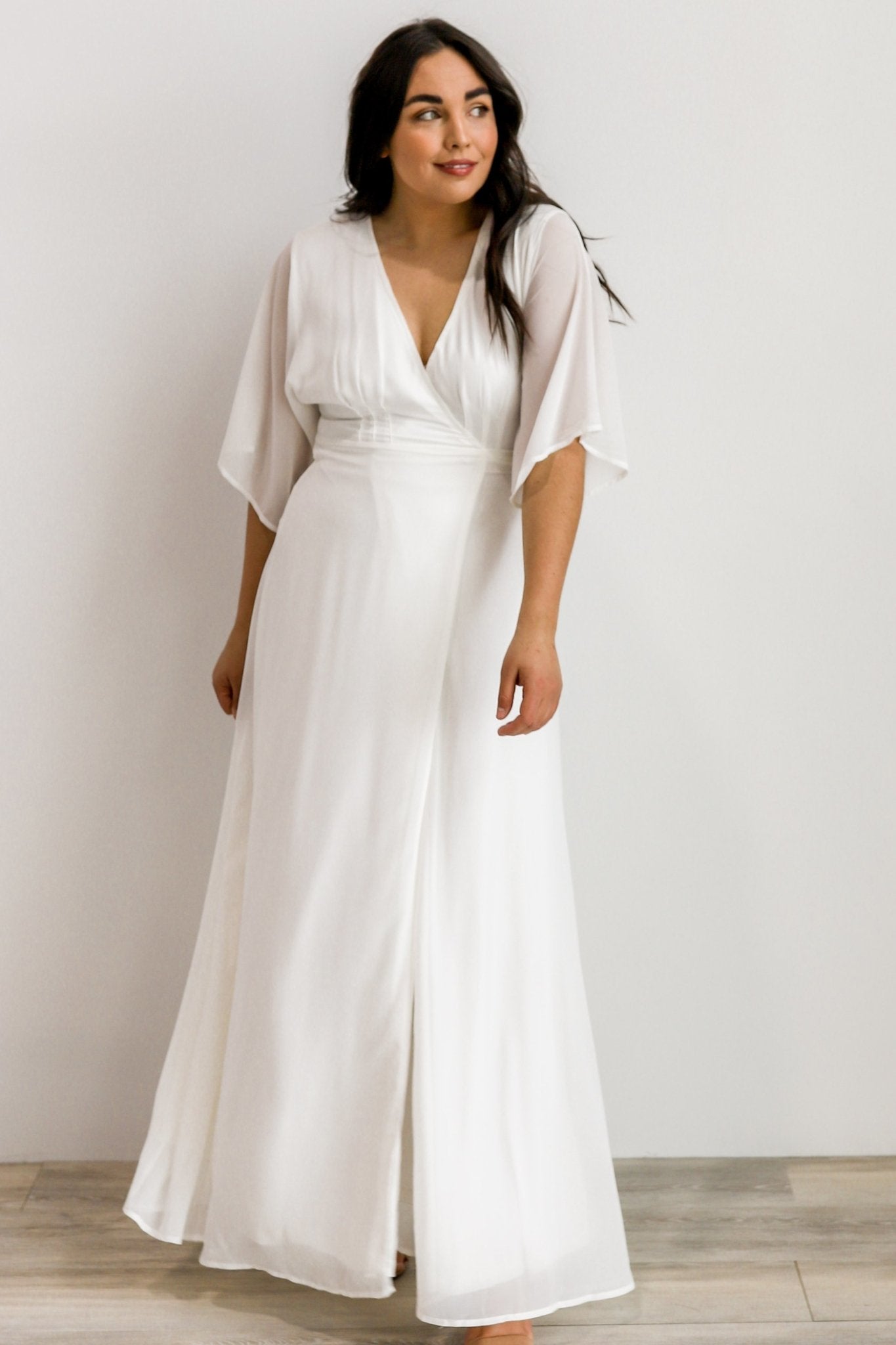 Lilly Wrap Maxi Dress | Off White - Baltic Born