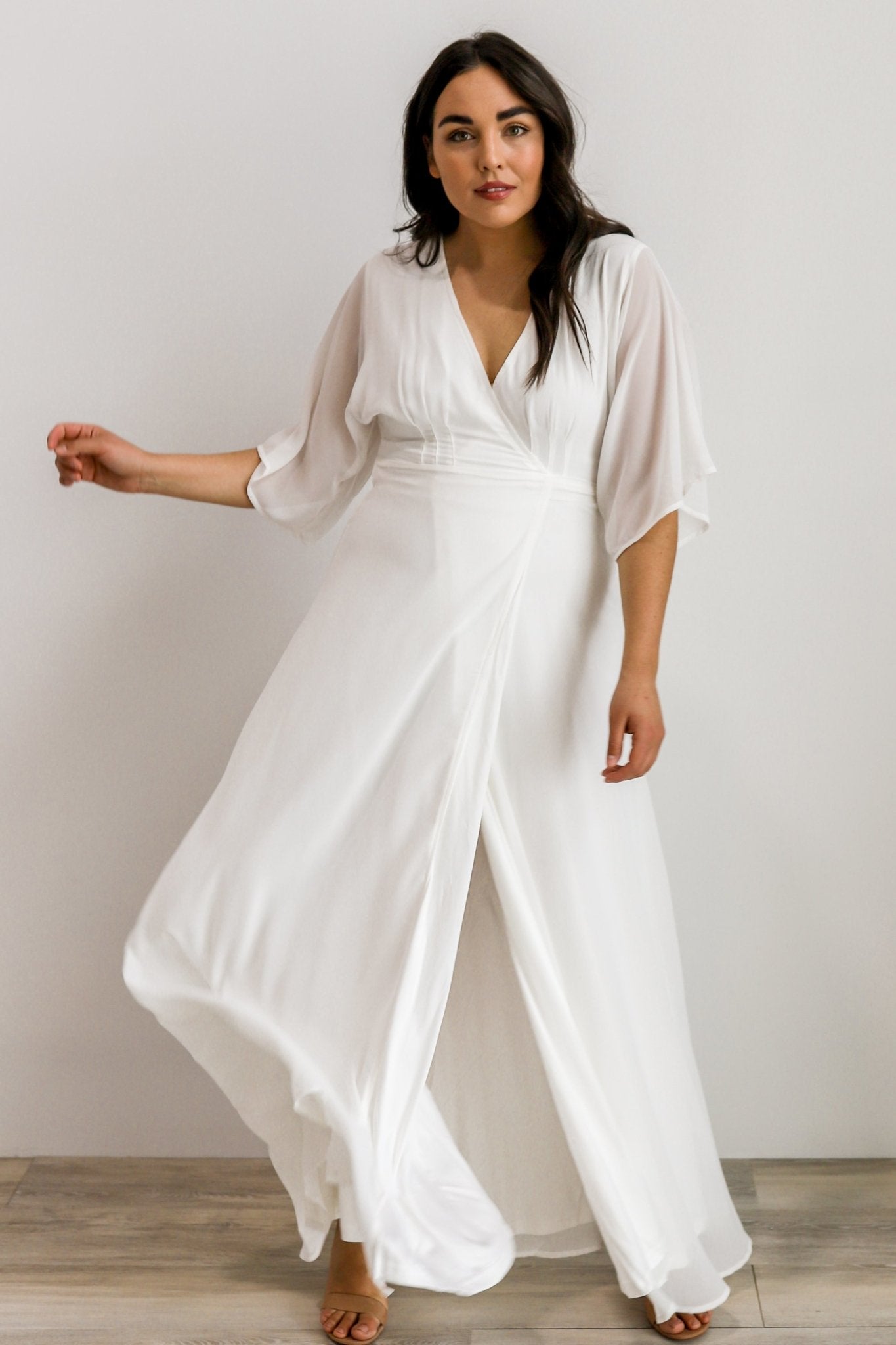 Lilly Wrap Maxi Dress | Off White - Baltic Born