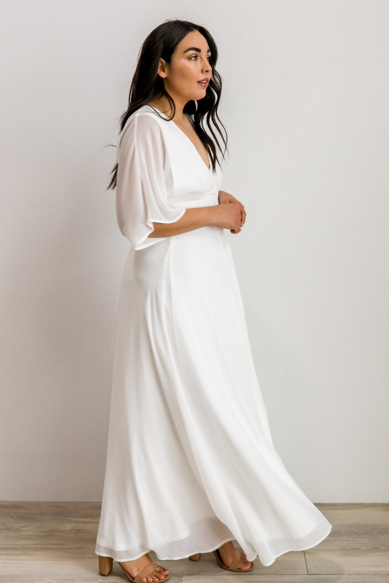 Lilly Wrap Maxi Dress | Off White - Baltic Born