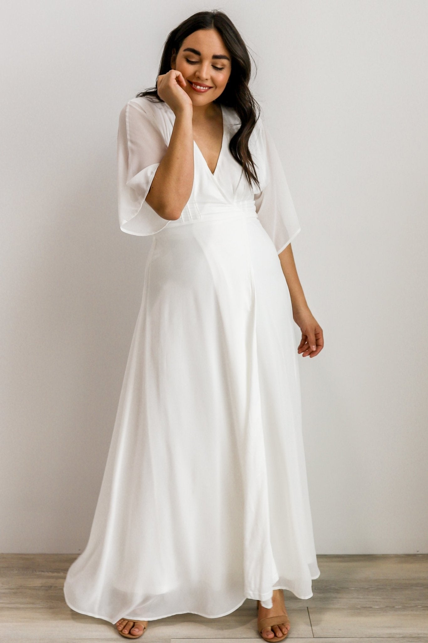 Lilly Wrap Maxi Dress | Off White - Baltic Born