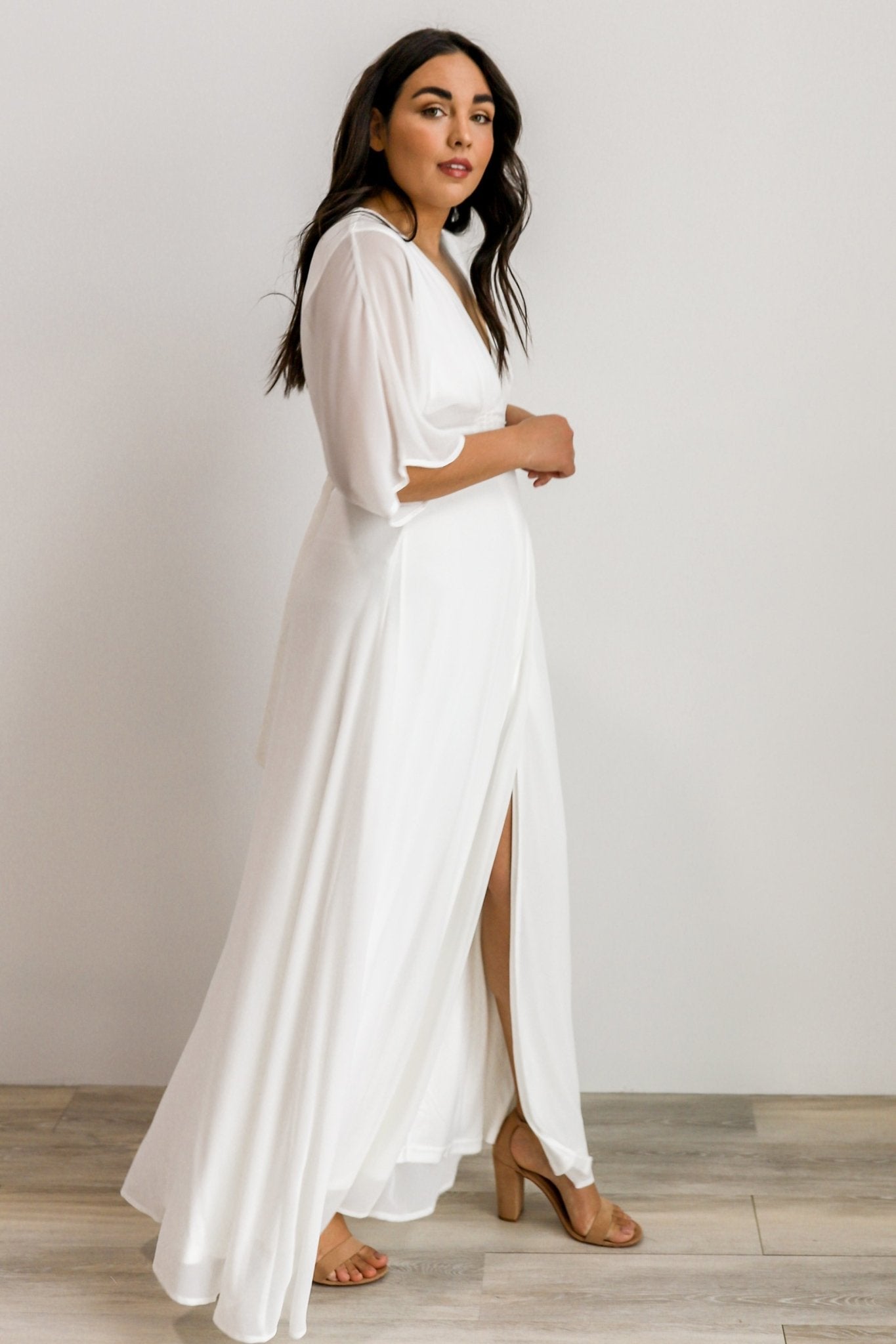 Lilly Wrap Maxi Dress | Off White - Baltic Born