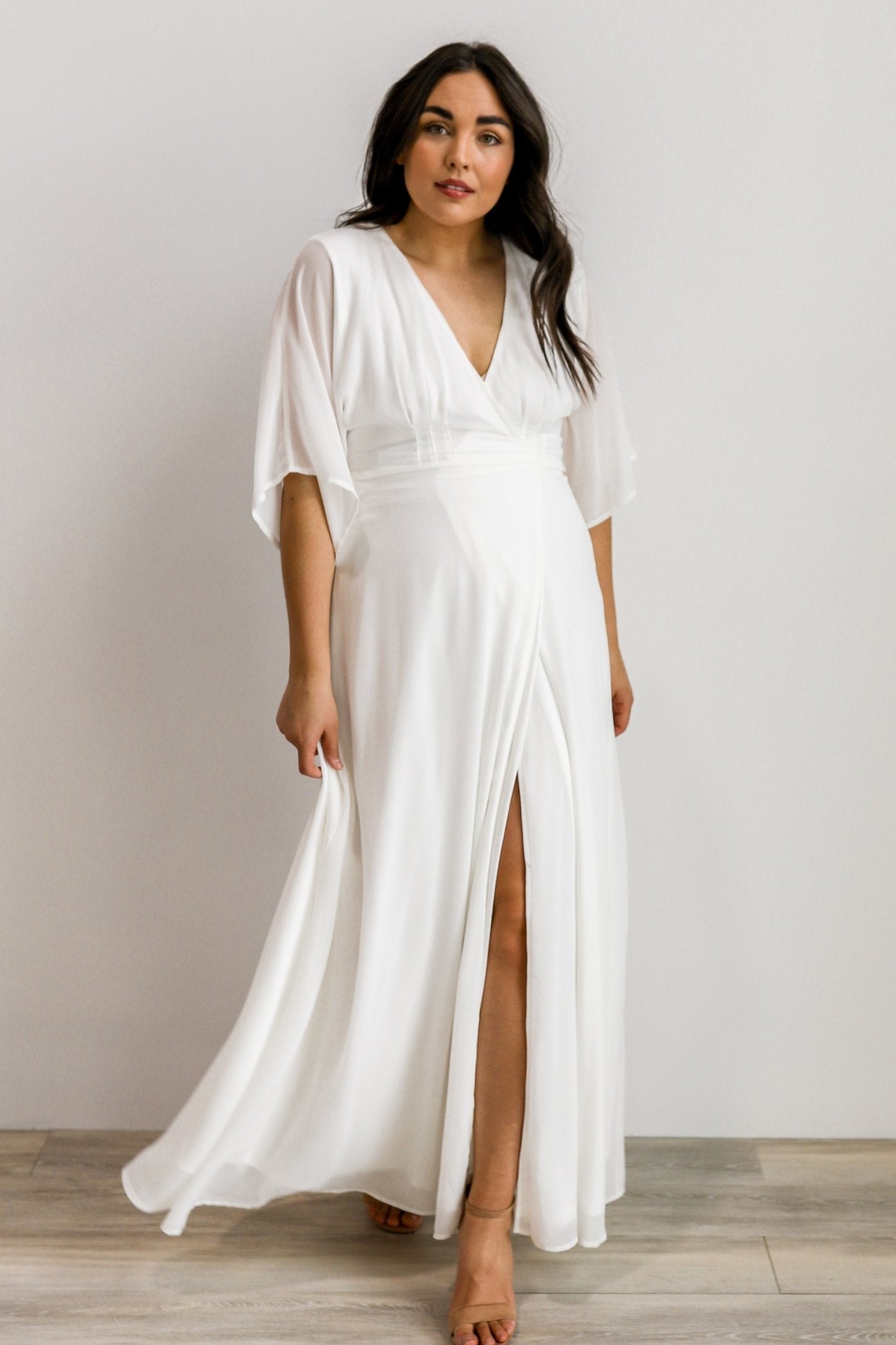 Lilly Wrap Maxi Dress | Off White - Baltic Born