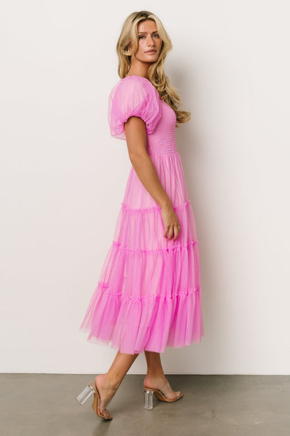 Liv Tulle Midi Dress | Pink - Baltic Born