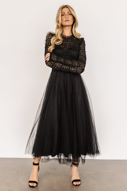 Lonnie Tulle Dress | Black - Baltic Born