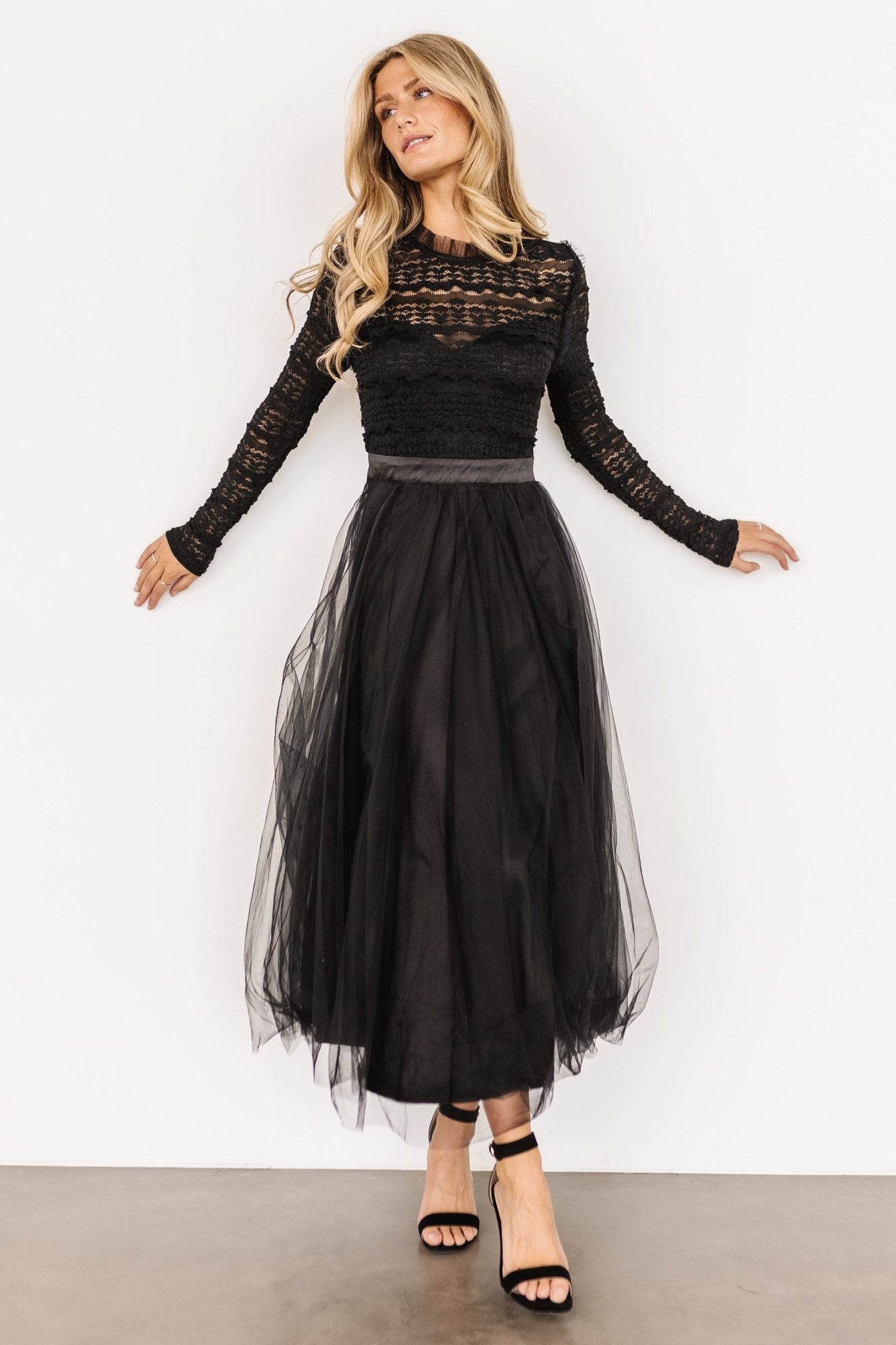 Lonnie Tulle Dress | Black - Baltic Born