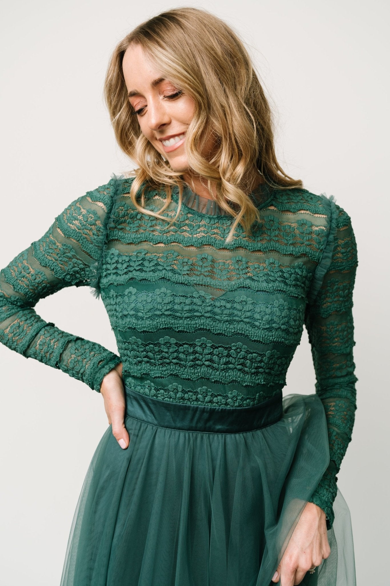 Lonnie Tulle Dress | Emerald - Baltic Born