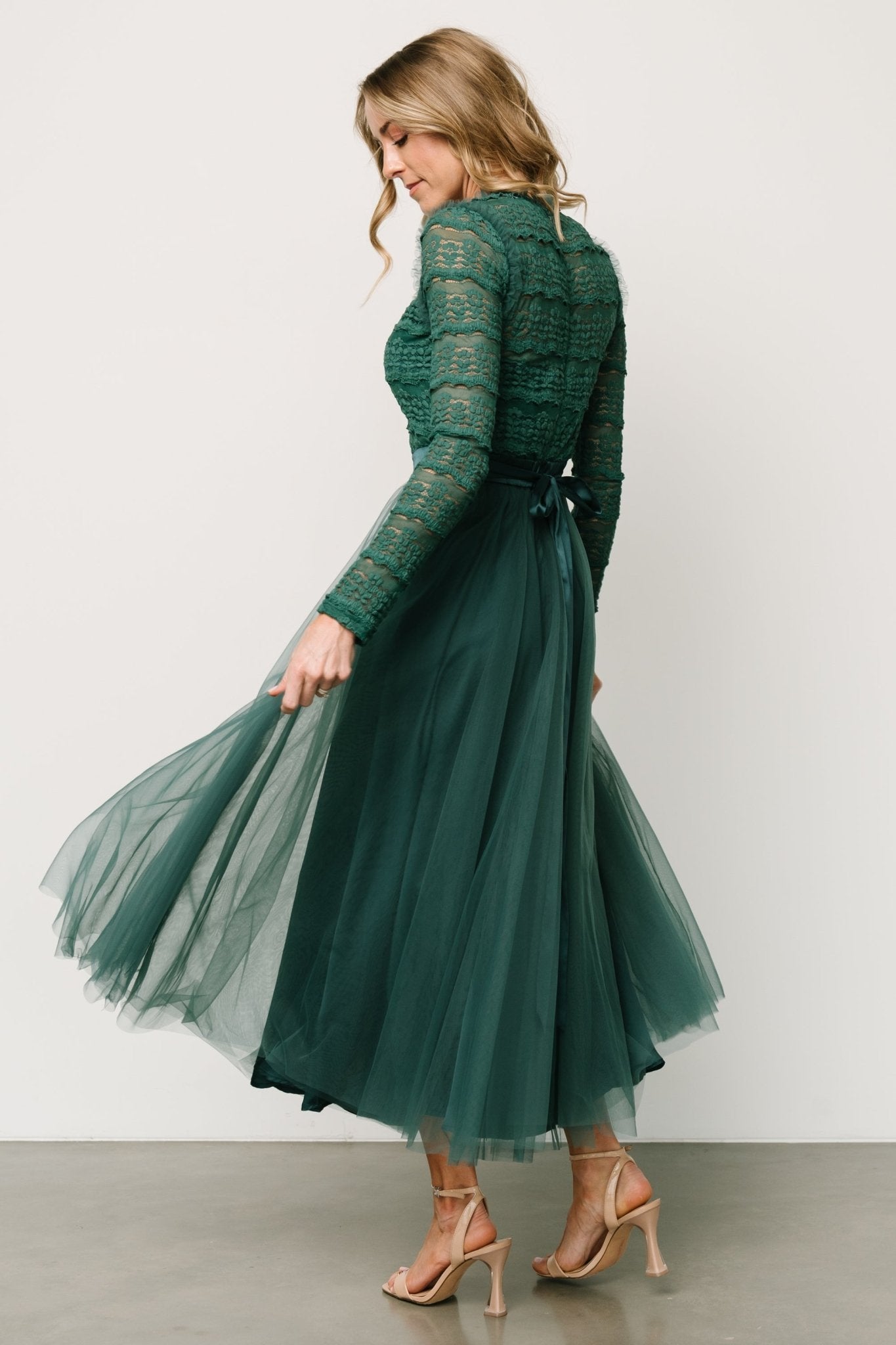 Lonnie Tulle Dress | Emerald - Baltic Born