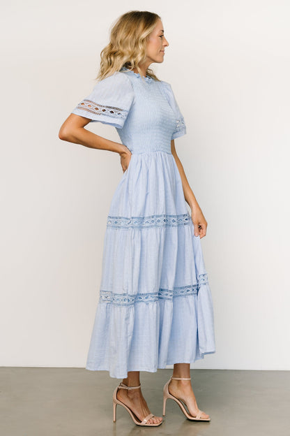 Loveland Geo Lace Maxi Dress | Light Blue - Baltic Born