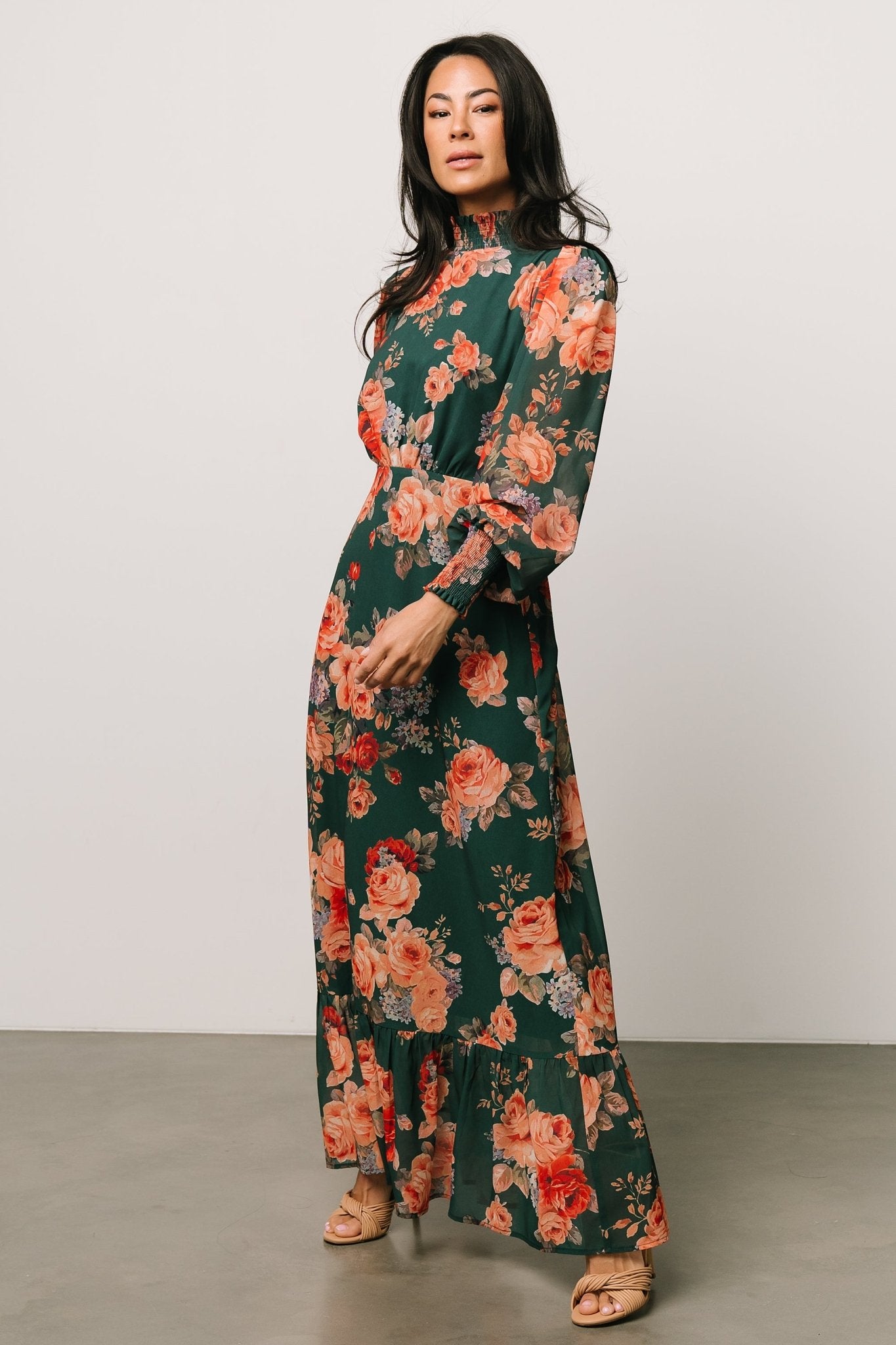 Luciana Maxi Dress | Green Multi - Baltic Born