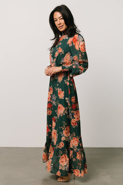 Luciana Maxi Dress | Green Multi - Baltic Born