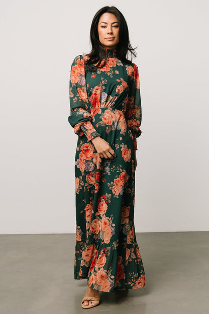 Luciana Maxi Dress | Green Multi - Baltic Born