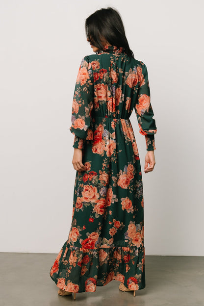 Luciana Maxi Dress | Green Multi - Baltic Born