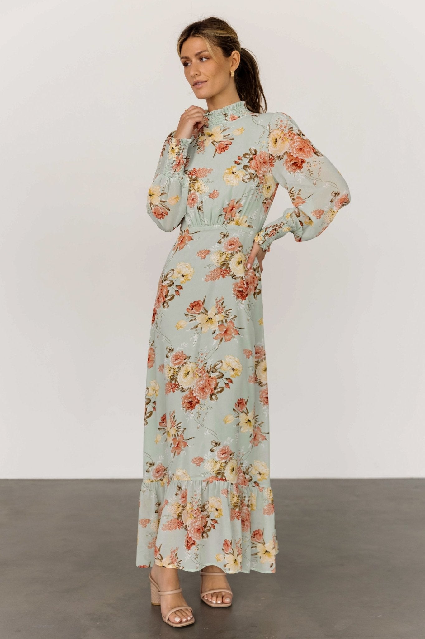 Luciana Maxi Dress | Sage Multi - Baltic Born