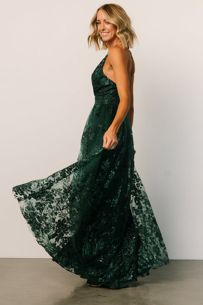 Lucienne Shimmer Maxi Gown | Emerald - Baltic Born