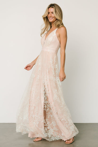 Lucienne Shimmer Maxi Gown | Ivory - Baltic Born