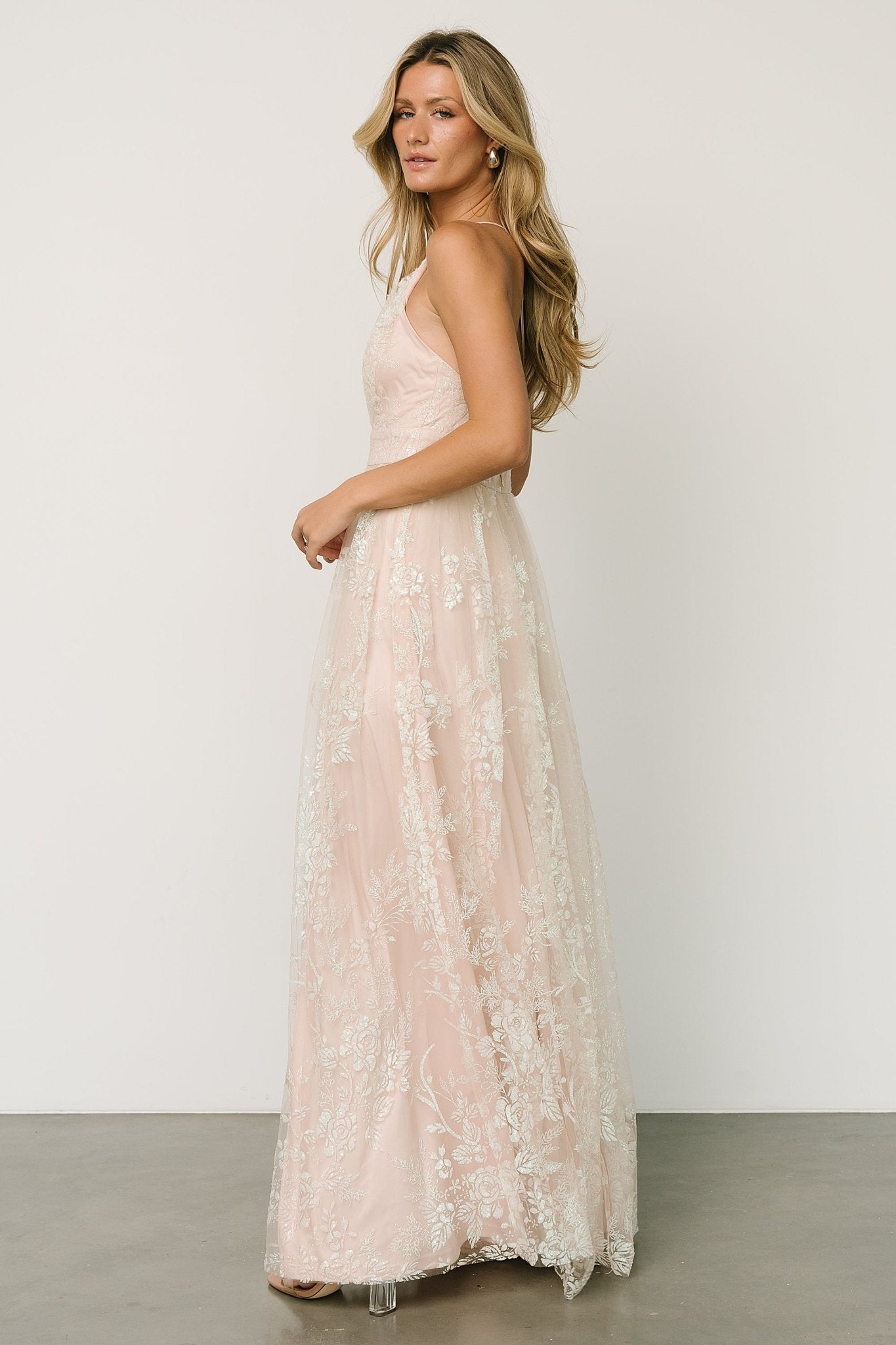 Lucienne Shimmer Maxi Gown | Ivory - Baltic Born