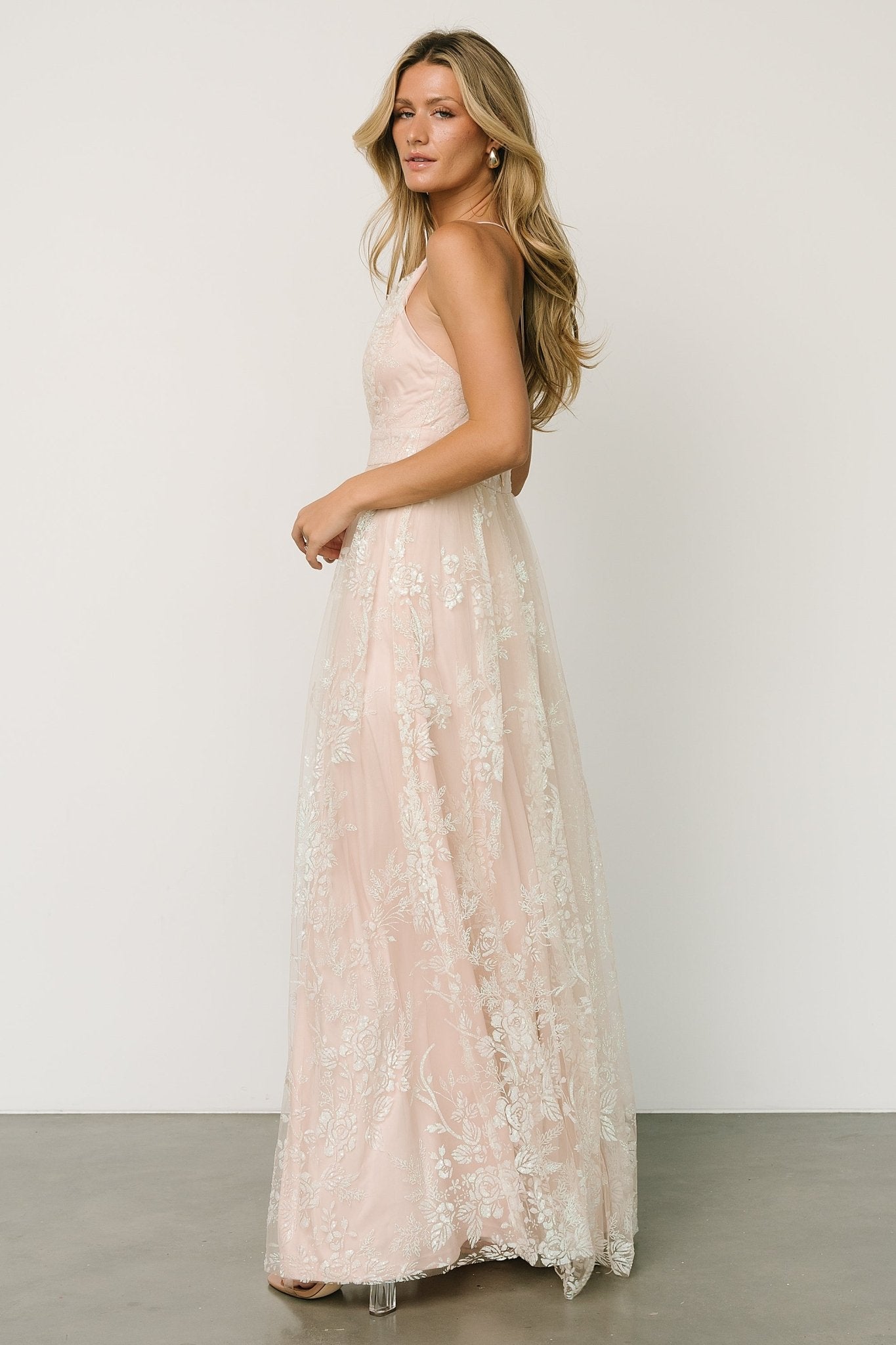 Lucienne Shimmer Maxi Gown | Ivory | Baltic Born
