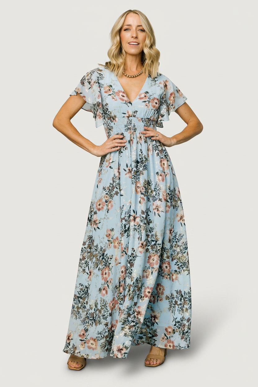 Lynlee Metallic Maxi Dress