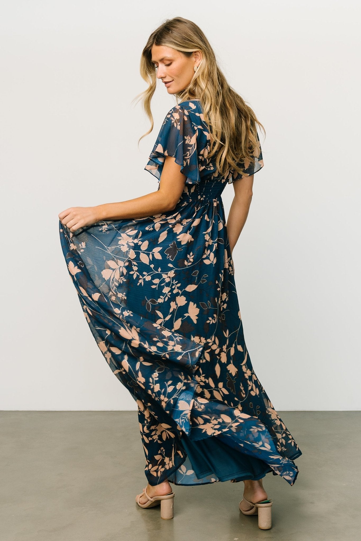 Lynlee Metallic Maxi Dress | Topaz - Baltic Born