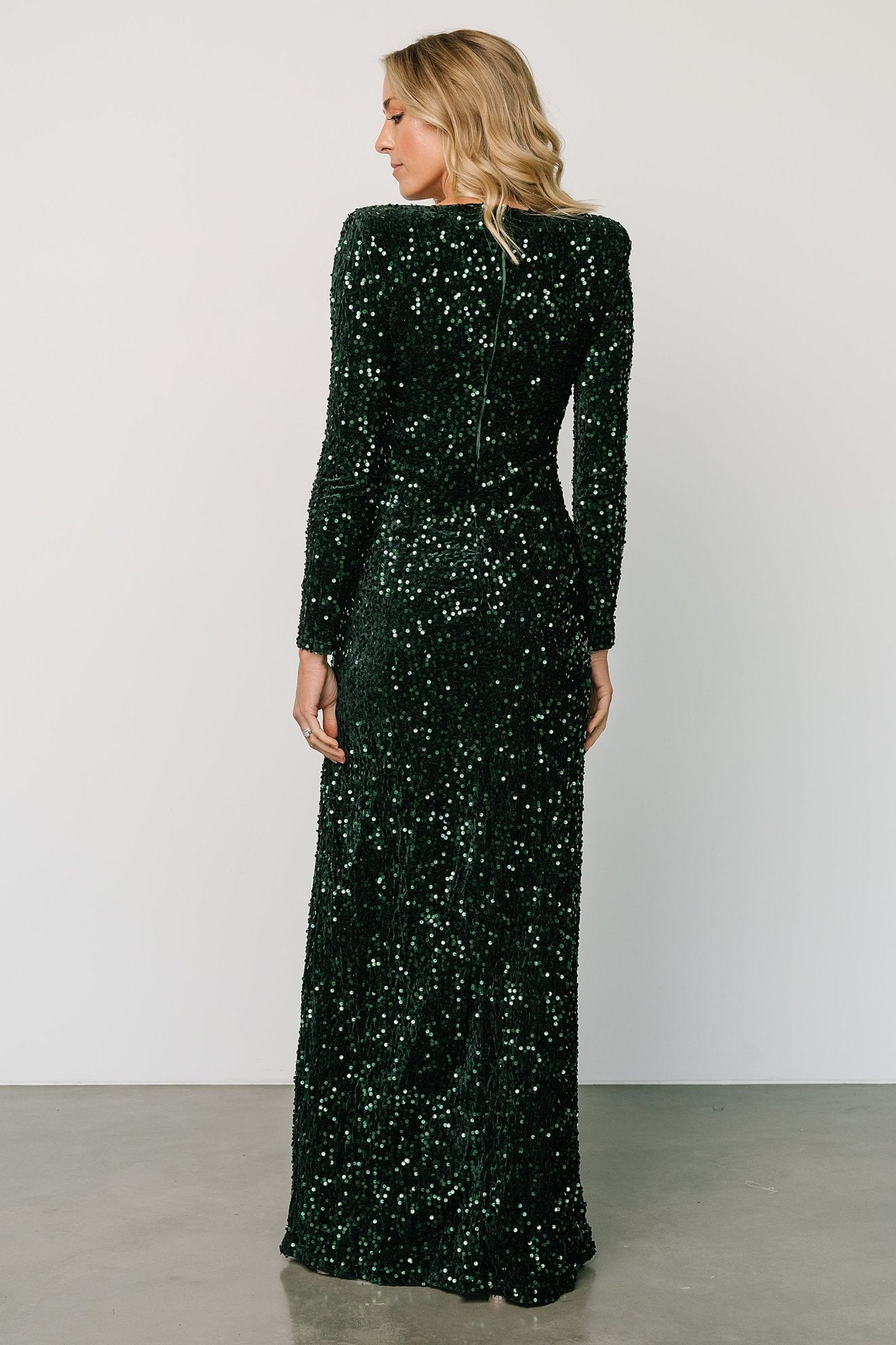 Madonna Sequin Maxi Dress | Emerald - Baltic Born