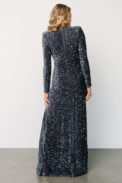 Madonna Sequin Maxi Dress | Slate - Baltic Born