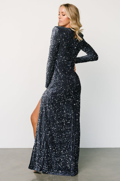 Madonna Sequin Maxi Dress | Slate - Baltic Born