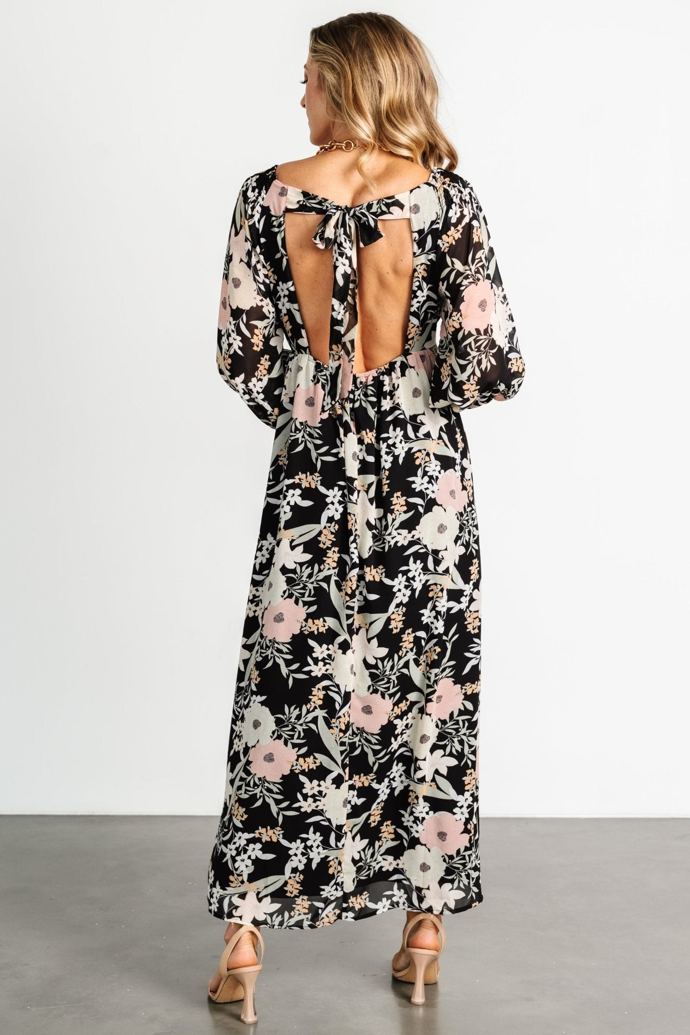 Maisie Maxi Dress | Black Floral - Baltic Born