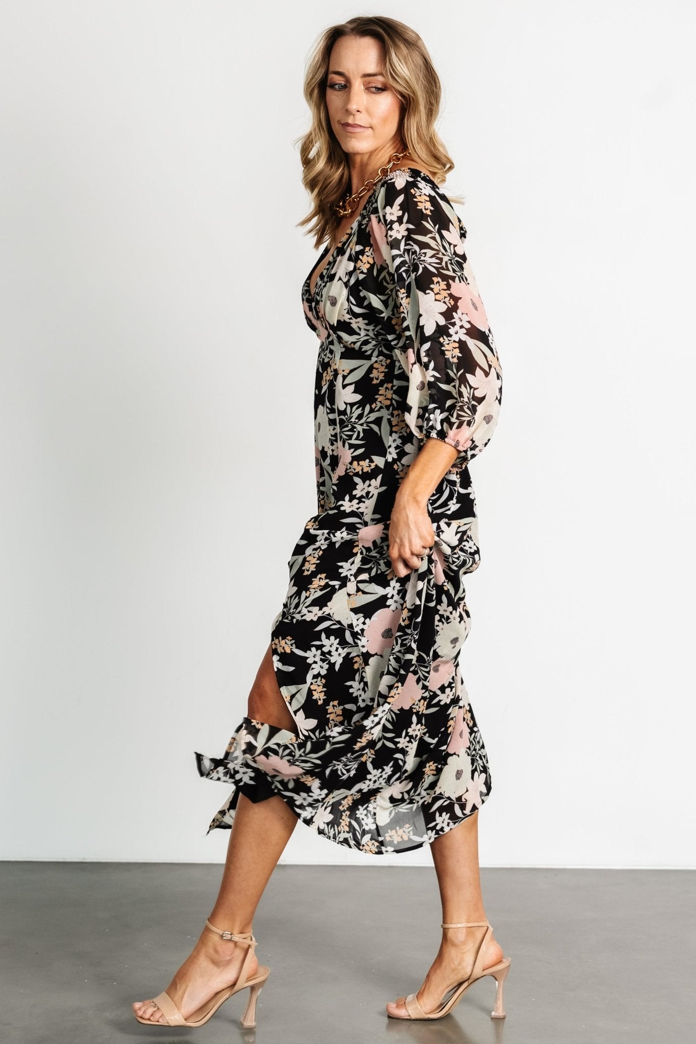 Maisie Maxi Dress | Black Floral - Baltic Born