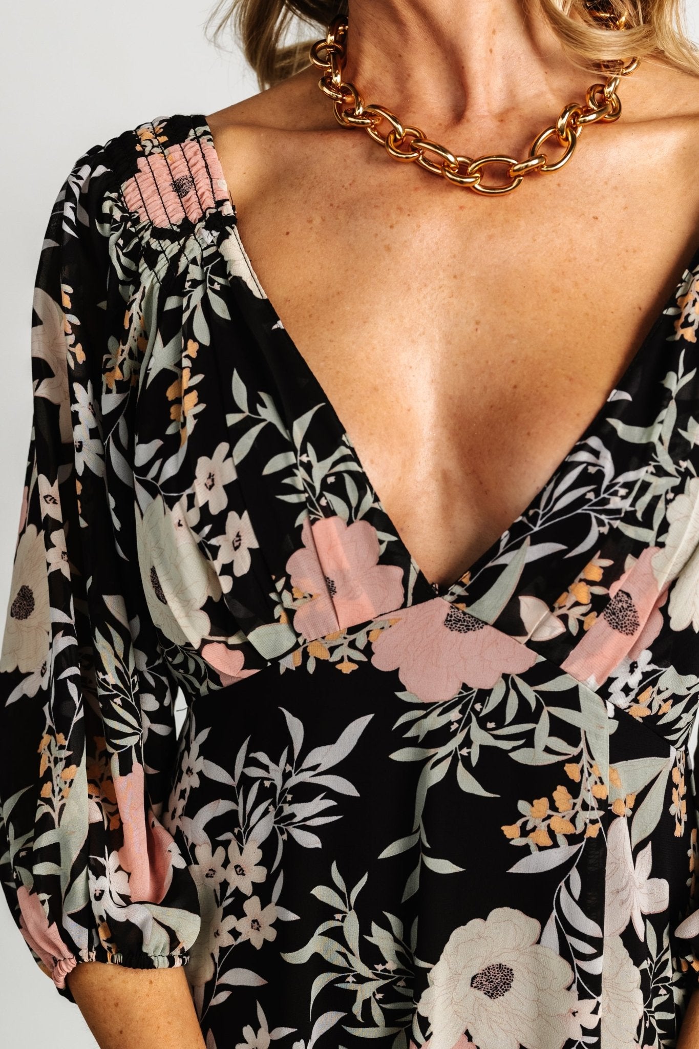 Maisie Maxi Dress | Black Floral - Baltic Born