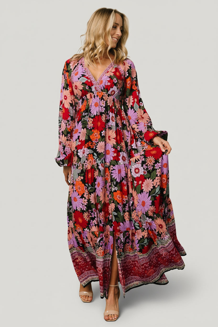 marlene tiered maxi dress Baltic Born Womens Malena | Black Multi Bridal Shower Dresses for Celtic clothes company While the fabric has Shoe Size:8.5 (42 EU)