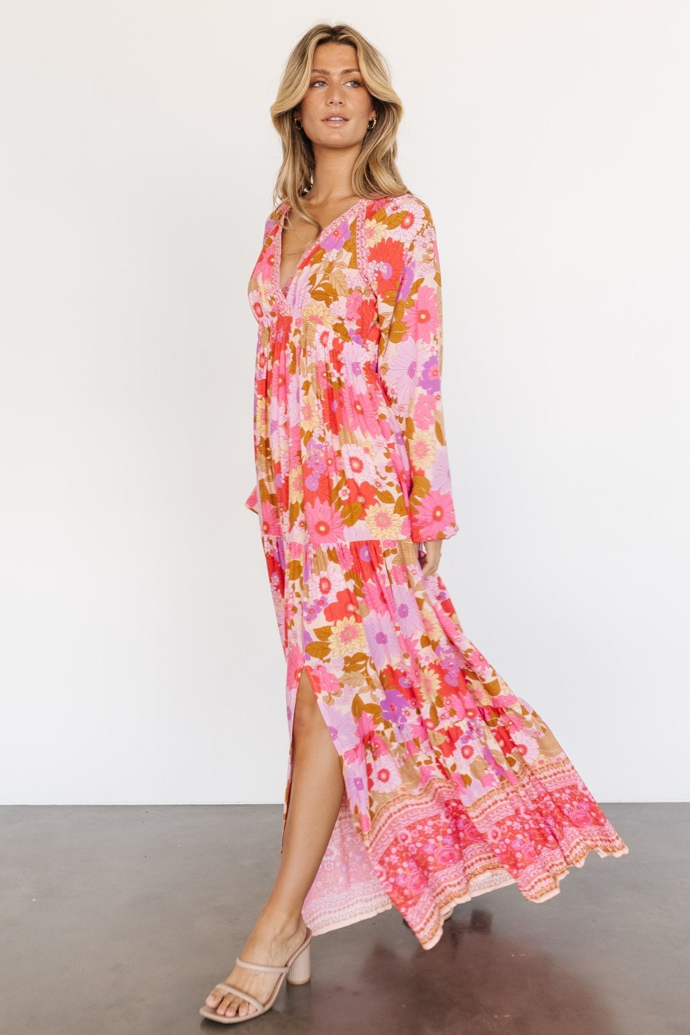 Malena Maxi Dress | Pink Multi - Baltic Born