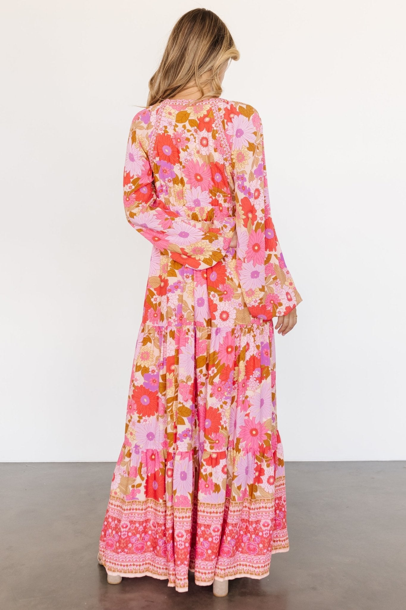 Malena Maxi Dress | Pink Multi - Baltic Born