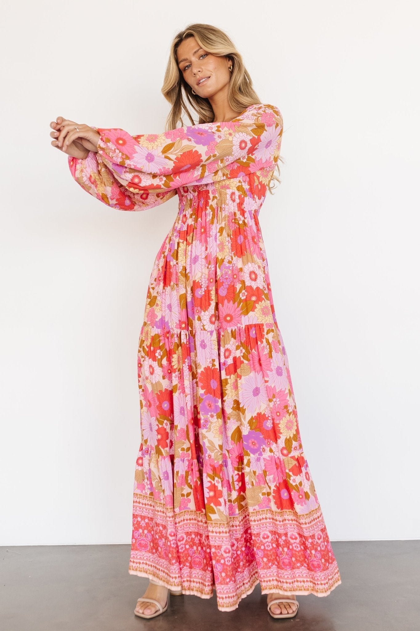 Malena Maxi Dress | Pink Multi - Baltic Born