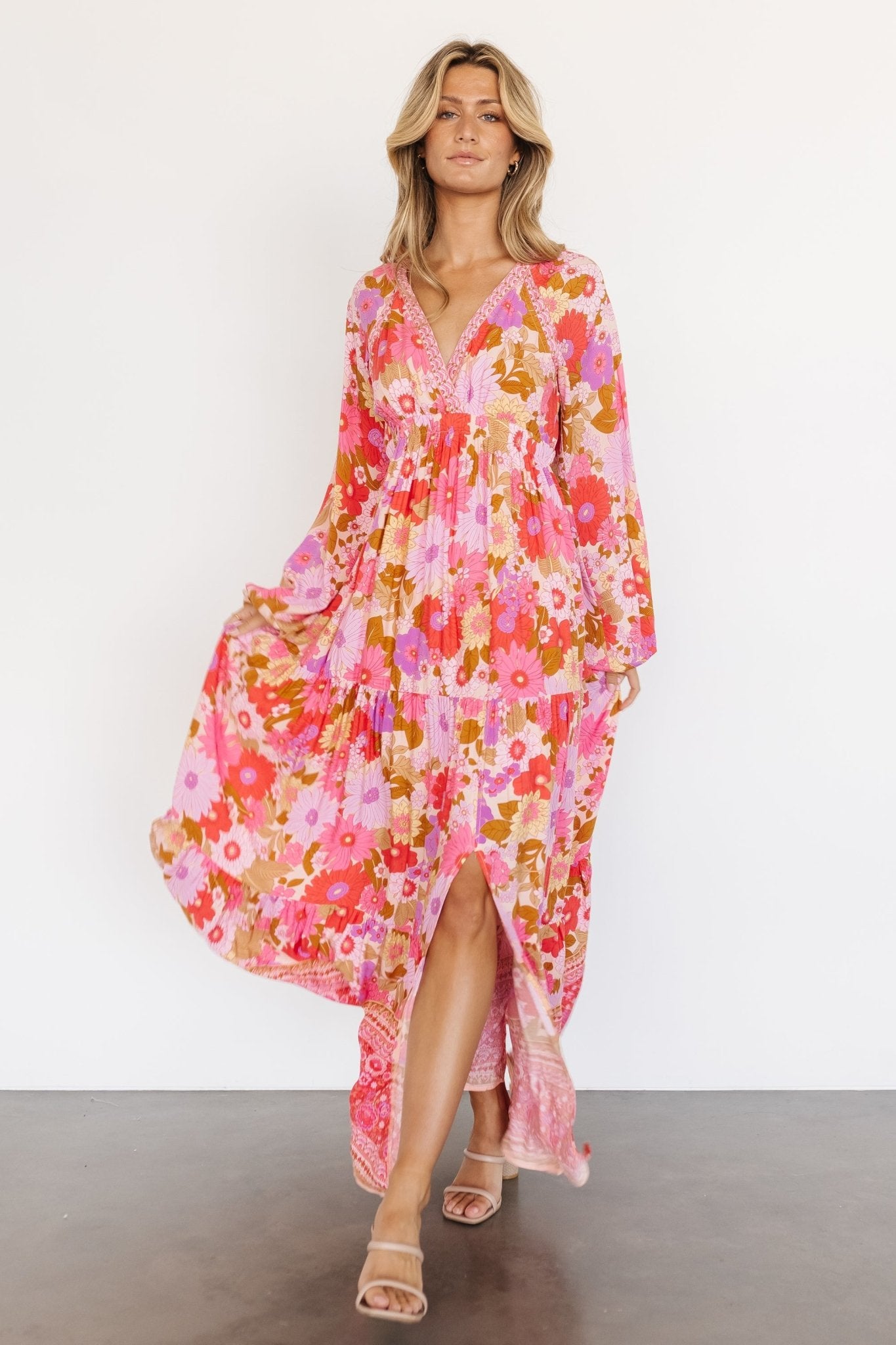 Malena Maxi Dress | Pink Multi - Baltic Born