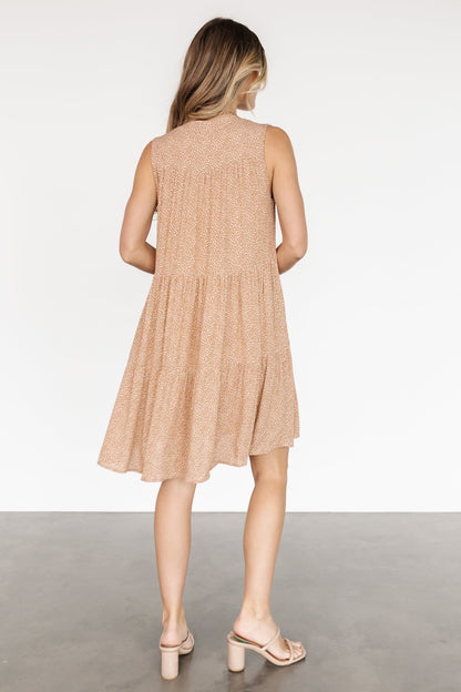 Malone Button Down Short Dress | Camel - Baltic Born