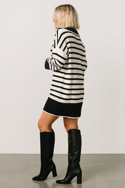 Manon Sweater Dress | Black Stripe - Baltic Born